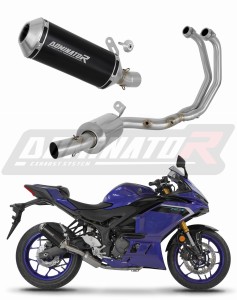 Yamaha YZF-R3 2025 - 2026 Цяла система Колектор ауспух заглушител OV G2 EX BLACK + dB killer