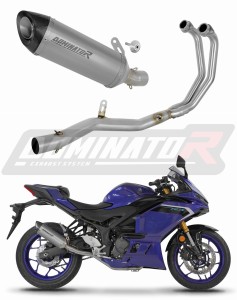 Yamaha YZF-R3 2019 - 2024 Цяла система Колектор ауспух заглушител титаниев HP8 + dB killer