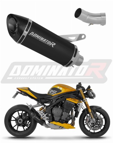 ауспух заглушител DOMINATOR HP8 черен подходящо за мотоциклет Triumph Speed Triple 1200 RS / RR 2021 - 2024