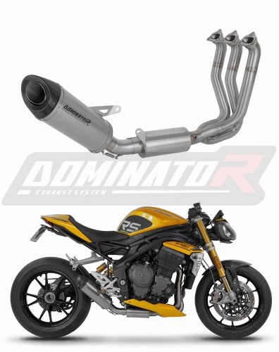пълна изпускателна система със заглушител DOMINATOR Full System титанов HP8 подходящо за мотоциклет Triumph Speed Triple 1200 RS / RR 2021 - 2024