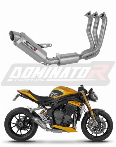 пълна изпускателна система със заглушител DOMINATOR Full System GPF подходящо за мотоциклет Triumph Speed Triple 1200 RS / RR 2021 - 2024