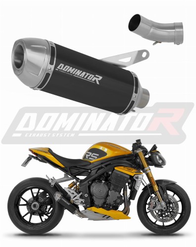 ауспух заглушител DOMINATOR S3 черен подходящо за мотоциклет Triumph Speed Triple 1200 RS / RR 2021 - 2024