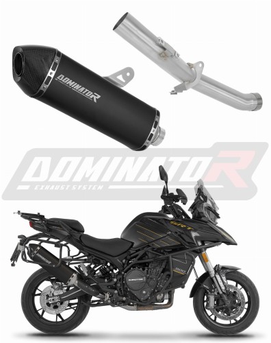 ауспух заглушител DOMINATOR HP7 черен подходящо за мотоциклет QJMOTOR SRT 900 S / SX 2025 - 2026