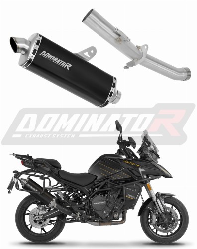 ауспух заглушител DOMINATOR P7 черен подходящо за мотоциклет QJMOTOR SRT 900 S / SX 2025 - 2026
