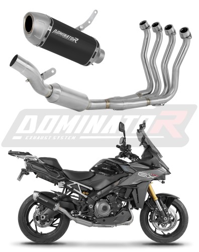пълна изпускателна система със заглушител DOMINATOR Full System S6 черен EX подходящо за мотоциклет Suzuki GSX-S 1000 GX 2024