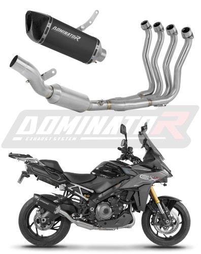 пълна изпускателна система със заглушител DOMINATOR Full System HP6 черен EX подходящо за мотоциклет Suzuki GSX-S 1000 GX 2025 - 2026