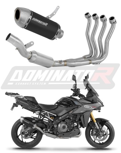 пълна изпускателна система със заглушител DOMINATOR Full System S6 черен EX подходящо за мотоциклет Suzuki GSX-S 1000 GX 2025 - 2026
