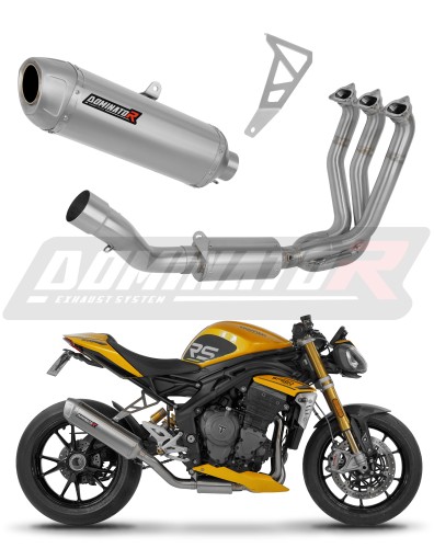пълна изпускателна система със заглушител DOMINATOR Full System S6 подходящо за мотоциклет Triumph Speed Triple 1200 RS / RR 2021 - 2024