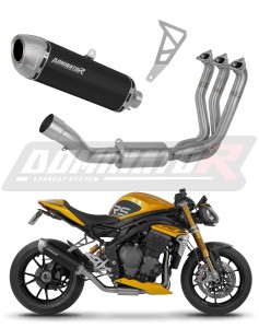 Triumph Speed Triple 1200 RS / RR 2021 - 2024 Full system Колектор ауспух заглушител S6 BLACK + dB killer