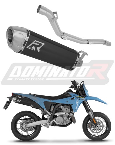ауспух заглушител DOMINATOR S6 черен подходящо за мотоциклет Suzuki DR-Z4SM / DR-Z4S 2025 - 2026